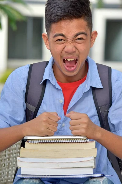 Upprörd Pojke Student — Stockfoto