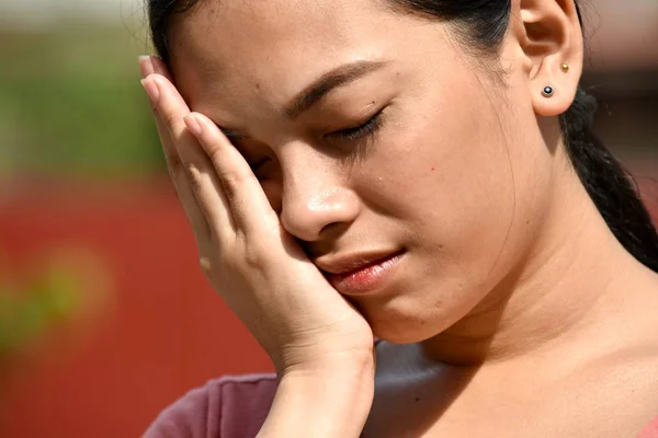 Asiatico Femmina Depressione — Foto Stock