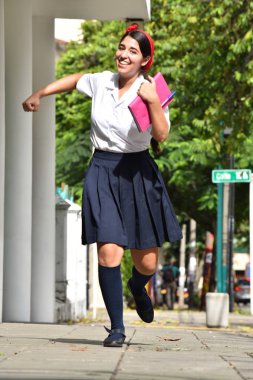 Eğlenceli Kolombiya kız öğrenci