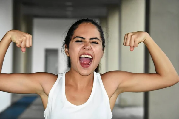 Muscular Cute Colombian Teenager Girl — Stock Photo, Image