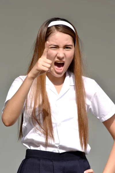 Kolumbijská Dívka Hněv — Stock fotografie