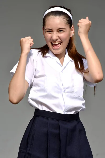 Forte Bonito Colombiano Adolescente Menina — Fotografia de Stock