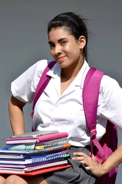 Estudiante Adolescente Escuela Chica Felicidad — Foto de Stock