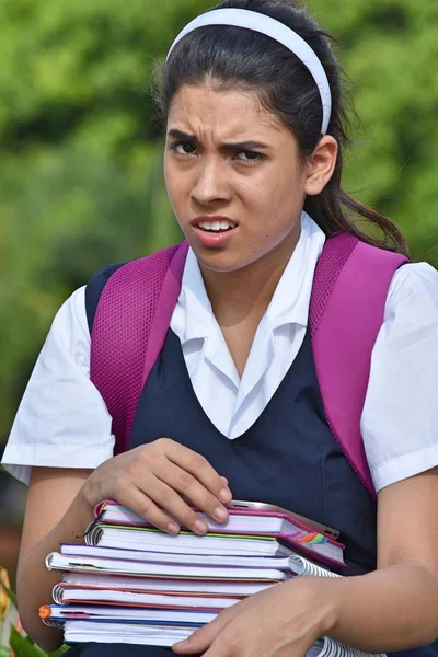 Chica Católica Estudiante Ansiedad — Foto de Stock