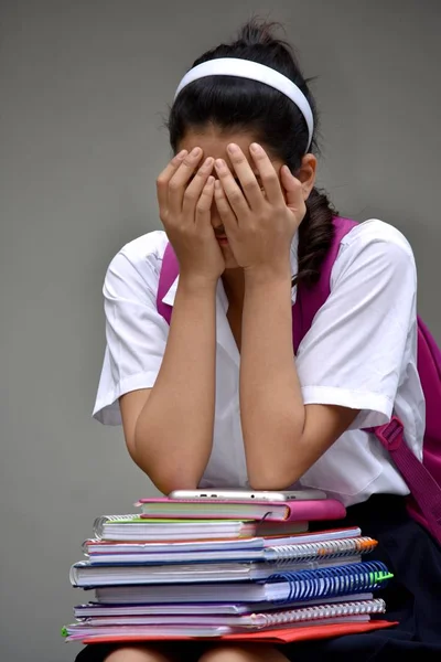 Depressed Female Student — Stock Photo, Image