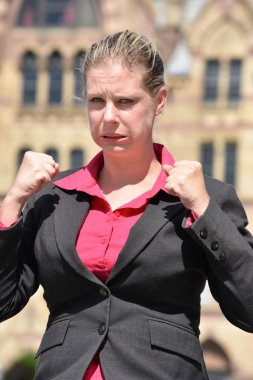 Yetişkin sarışın iş kadını vurguladı