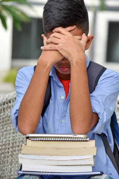 Unhappy Male Student — Stock Photo, Image