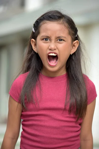 Pretty Female Shouting — Stock Photo, Image