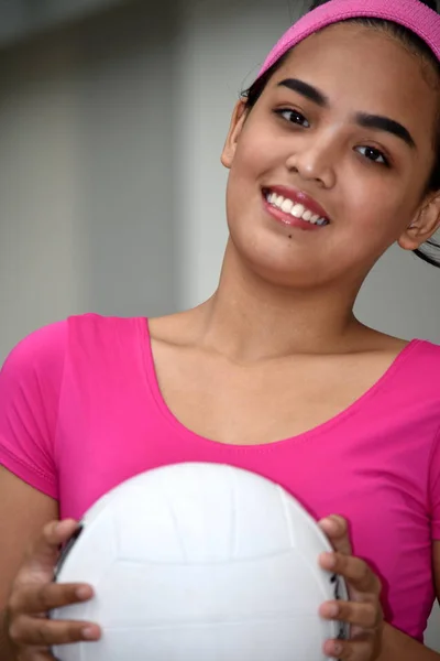 Smiling Fit Diverse Female Volleyball Player