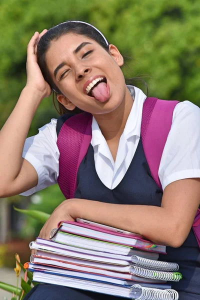 Idiot Catholique Colombien Avec Des Livres — Photo