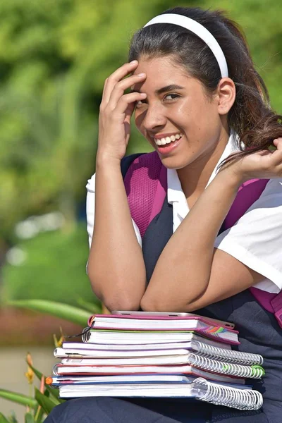 Estudante Menina Felicidade — Fotografia de Stock