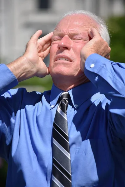 Stressful Senior Businessman — Stock Photo, Image