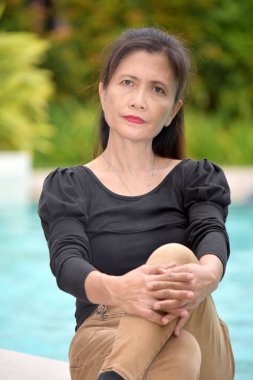 Azınlık kadın kıdemli oturma