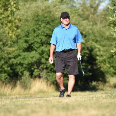 Heyecansız eski üst düzey kişi ile Golf sahası Golf Club