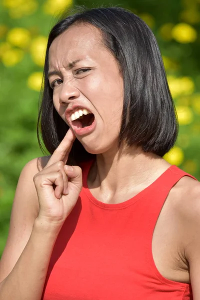 Minority Female Toothache — Stock Photo, Image
