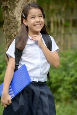 Çocuk kız öğrenci karar verme