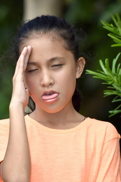 可爱的女孩健康不佳 — 图库照片