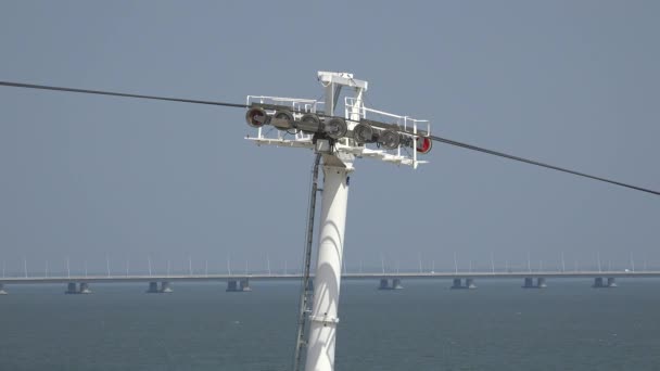 Ένα αστικό cablecar επιβατών — Αρχείο Βίντεο