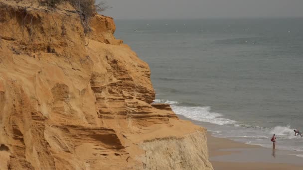 Cliff e água do oceano — Vídeo de Stock