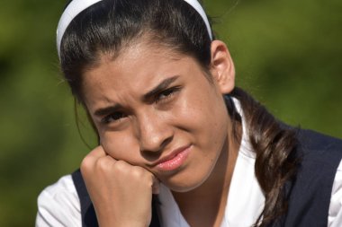 Depresif şirin Kolombiyalı kişi