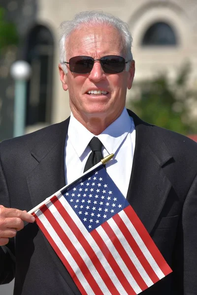 Smiling Adult Male Politician Veteran — Stock Photo, Image