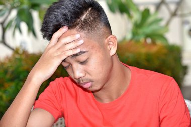 Stresli genç çeşitli gençlik