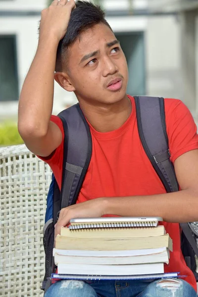 Male Student Confusion — Stock Photo, Image