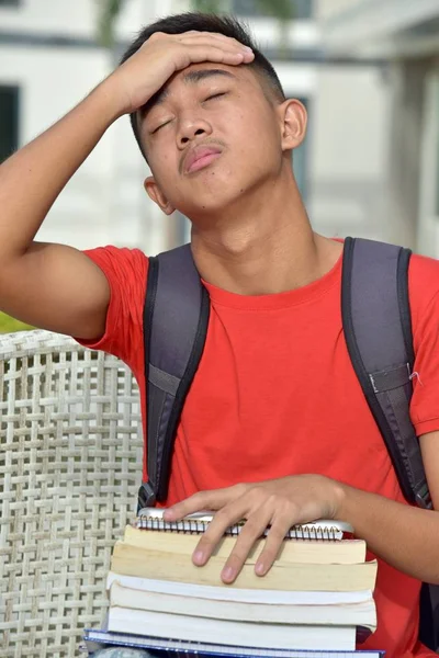 Männliche Schüler Und Stress — Stockfoto