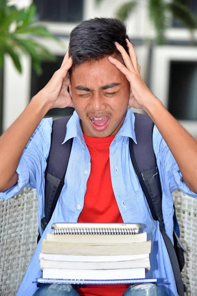 Anxious Boy Student — Stock Photo, Image