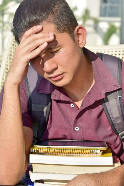 College Asiatisch Student Und Enttäuschung — Stockfoto