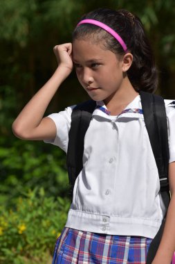 Stresli bir kız öğrenci