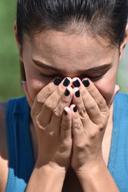 Bir depresif kadın kadın