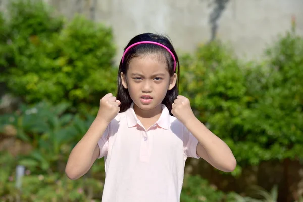 Молодая азиатская девушка и гнев — стоковое фото