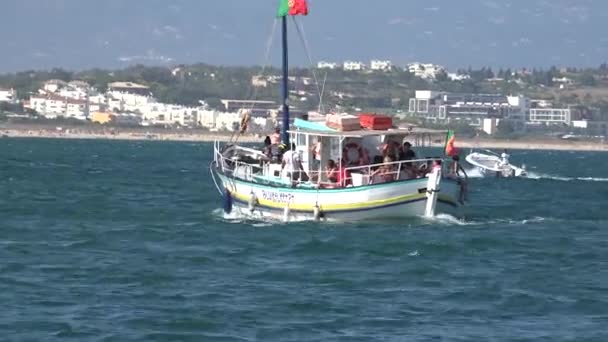 Tour Boat And Passengers — Stock Video