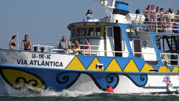 Um barco de turismo Vela — Vídeo de Stock