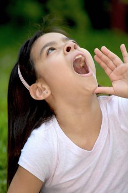 Youthful Filipina Juvenile Yelling