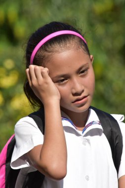 Azınlık Kız Öğrenci Ve Defterler ile Endişe