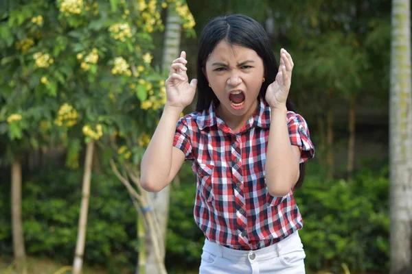 Mladistvé asijské ženy a hněv — Stock fotografie