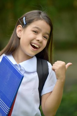 Çocuk Kız Öğrenci Ve Mutluluk