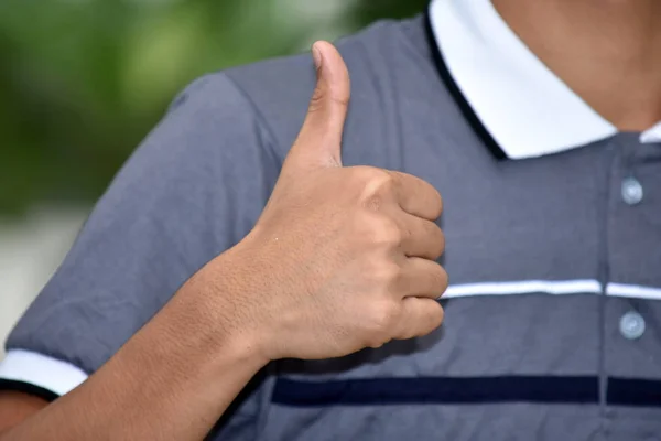Minority Male With Thumbs Up