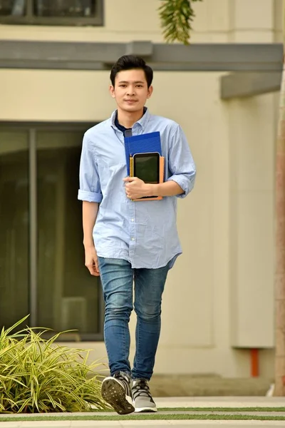 Smart Boy Student Walking — Stock Photo, Image