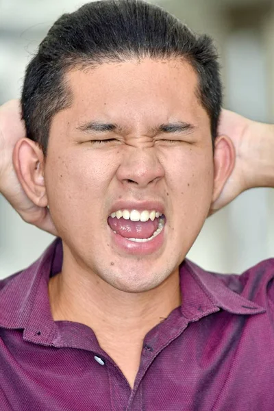 Handsome Filipino Male Yelling