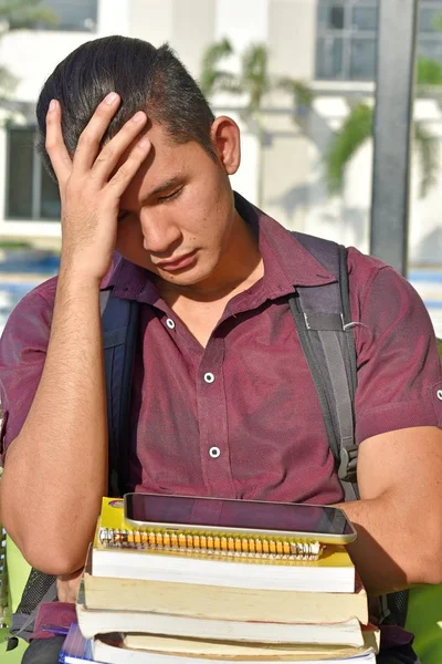 An Unhappy Boy Student — Stock Photo, Image