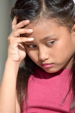 Bir depresif çeşitli preteen