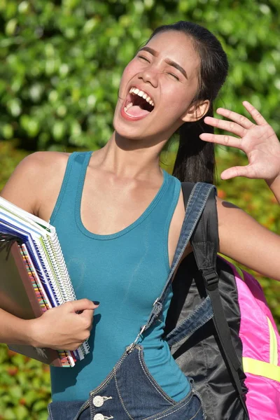 A Surprised Diverse Student — Stock Photo, Image