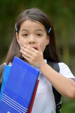 Şok Genç Filipinli Öğrenci Çocuk Üniforma giyen