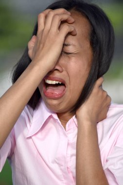 Stresli bir genç kişi