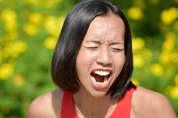 Uma mulher sob stress — Fotografia de Stock