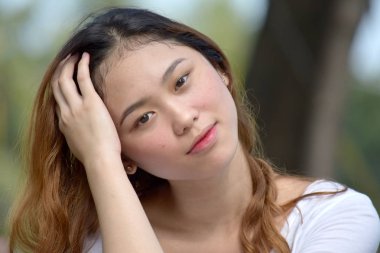 Güzel Asyalı kadın portre