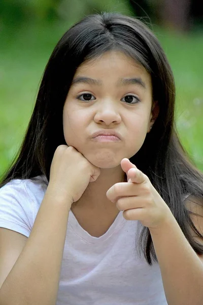 Jovem asiático Preteen e raiva — Fotografia de Stock